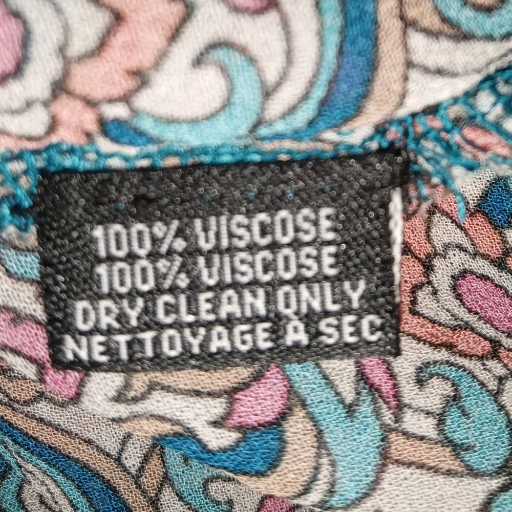 Tolani Teal Pink Patterned Kimono with Elephant Motif - Picture 6 of 7